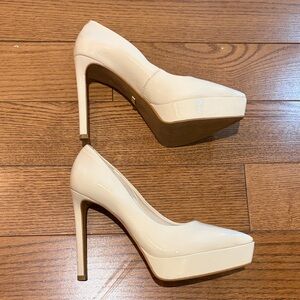 L’Intervalle Patent Cream White High Heels